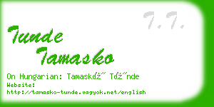 tunde tamasko business card